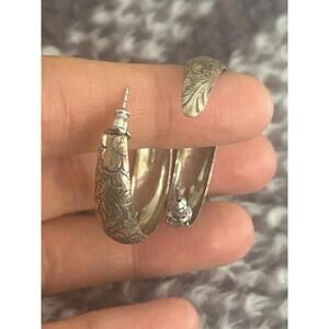 Silver plated hoop earrings